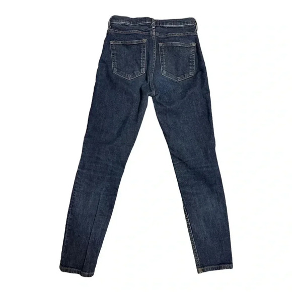 Everlane Dark Wash High Waist Skinny Jean // Size 28R - Picture 5 of 6